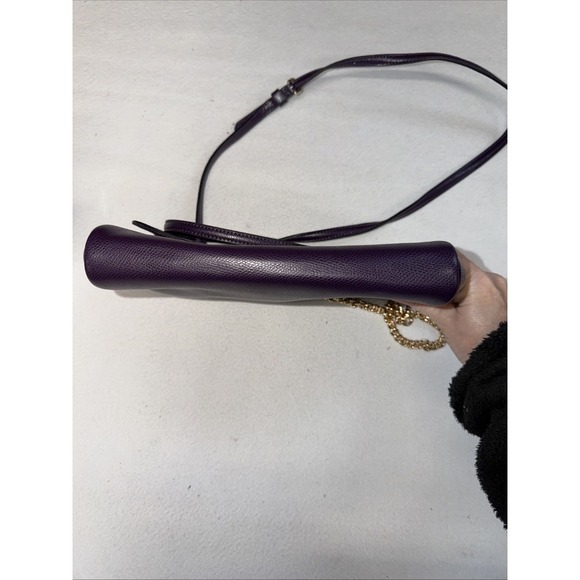 COACH Ruby F54849 Deep Plum Cross Grain Leather Crossbody/Wristlet/Shoulder Bag - Picture 10 of 15